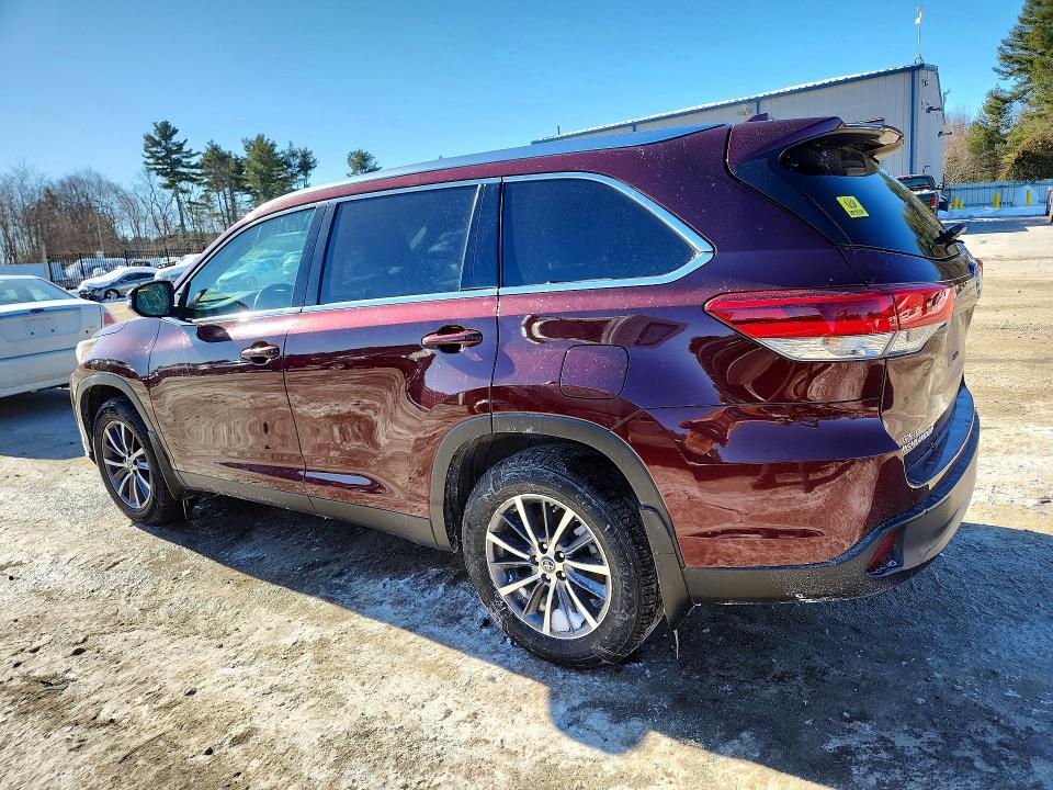2019 Toyota Highlander VIN 5TDJZRFH4KS959316 COPART salvage auction — FRONT END, ID - SALVAGE CERTIFICATE OF TITLE, sold $11,800 on 2026-07-02 (photo 2)