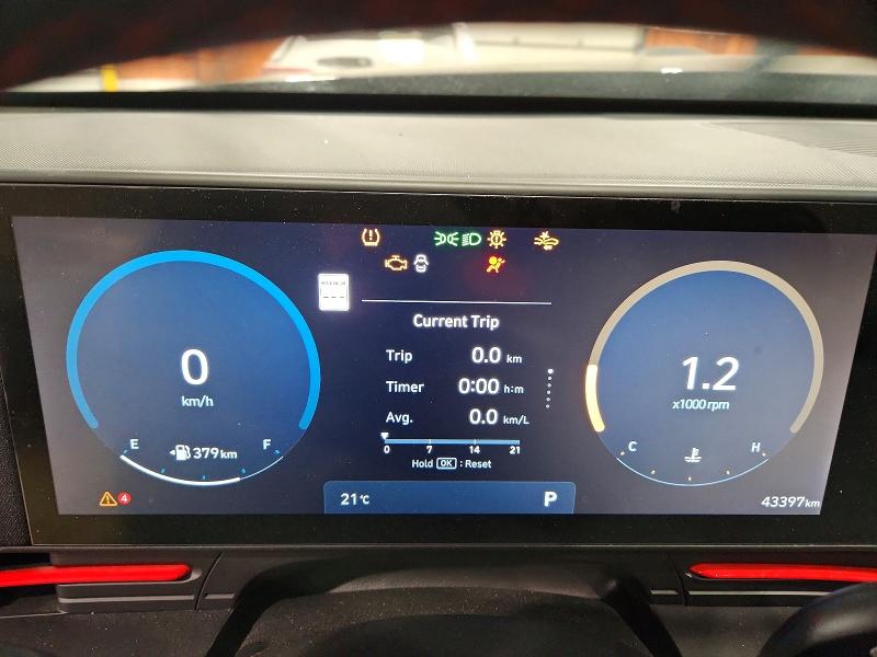 2024 Hyundai Kona VIN KM8HECA34RU091676 COPART salvage auction — FRONT END, Salvage Title, sold $1,300 on 2026-07-21 (photo 9)