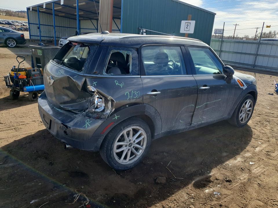 2012 Mini Cooper VIN WMWZB3C55CWM30485 COPART salvage auction — REAR END, Co - Bill Of Sale-Parts Only, sold $400 on 2026-07-20 (photo 3)