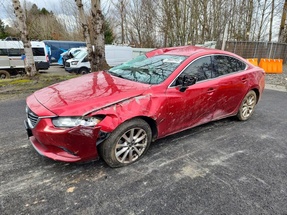 2016 Mazda 6 VIN JM1GJ1U56G1446262 COPART salvage auction — ROLLOVER, Or - Salvage Title Certificate, sold $450 on 2026-07-08 (photo 1)