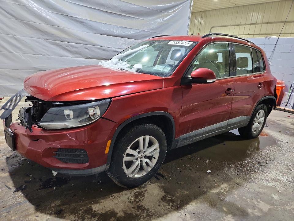 2016 Volkswagen Tiguan VIN WVGBV7AX3GW045712 COPART salvage auction — FRONT END, Nh - Cert Of Title-Salvage, sold $90 on 2026-07-28 (photo 1)