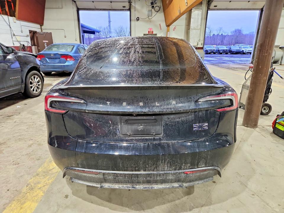 2025 Tesla Model 3 VIN 5YJ3E1ET1SF931943 COPART salvage auction — FRONT END, Pa - Certificate Of Salvage, sold $17,500 on 2026-07-23 (photo 6)
