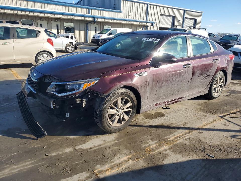 2016 Kia Optima VIN 5XXGT4L31GG116111 COPART salvage auction — FRONT END, Salvage Title, sold $225 on 2026-07-23 (photo 1)