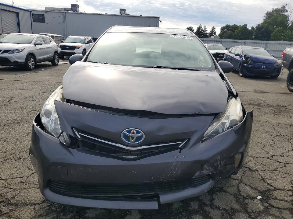 2014 Toyota Prius v VIN JTDZN3EU9EJ006967 COPART salvage auction — FRONT END, Ca - Salvage Certificate, sold $1,150 on 2026-07-31 (photo 5)