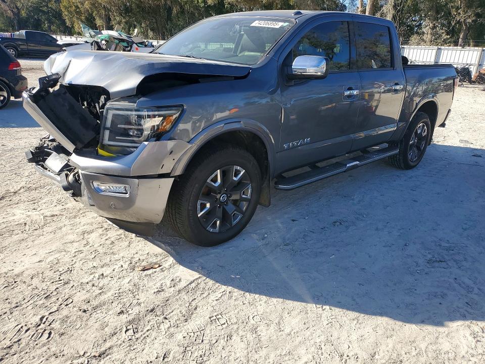 2021 Nissan TITAN VIN 1N6AA1ED6MN502648 COPART salvage auction — FRONT END, Fl - Cert Of Title Slvg Rebuildable, sold $6,900 on 2026-07-03 (photo 1)