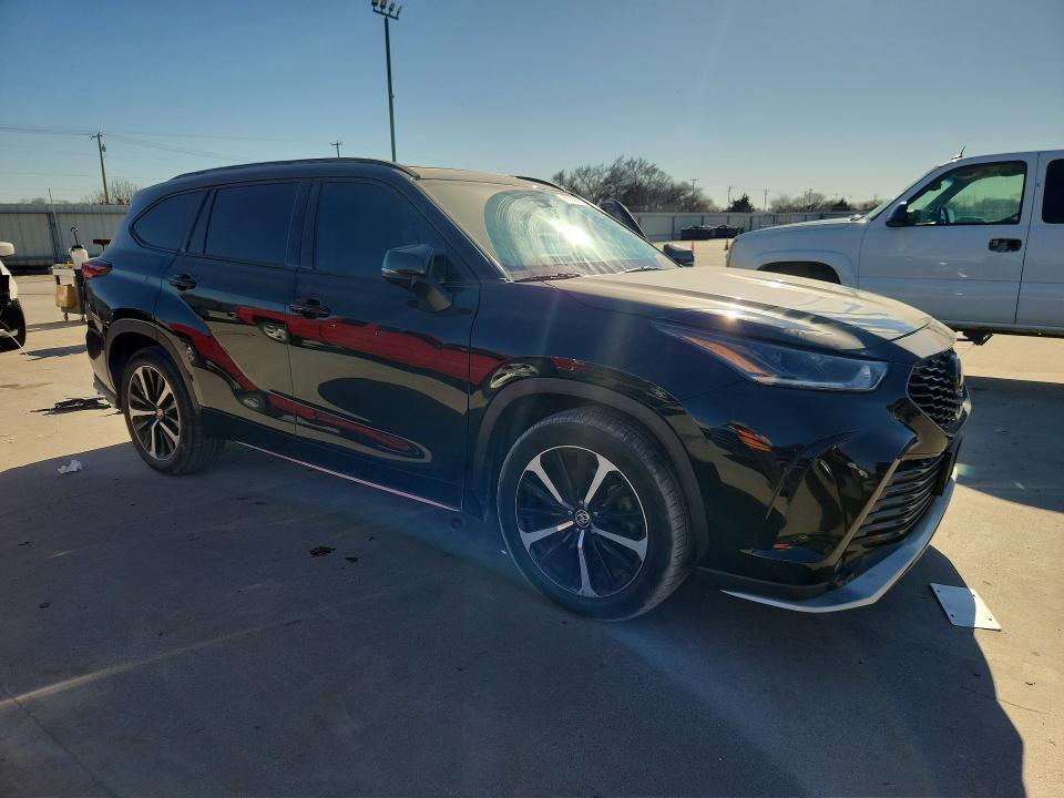 2021 Toyota Highlander VIN 5TDLZRAH9MS073107 COPART salvage auction — SIDE, Tx - Certificate Of Title, sold $15,800 on 2026-07-13 (photo 4)