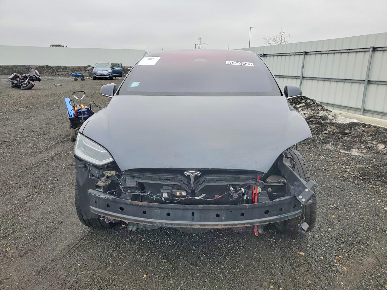 2018 Tesla Model x VIN 5YJXCDE23JF114147 COPART salvage auction — Front End, MD - CERT OF SALVAGE > 75% DAMAGE, sold $11,100 on 2026-06-30 (photo 9)