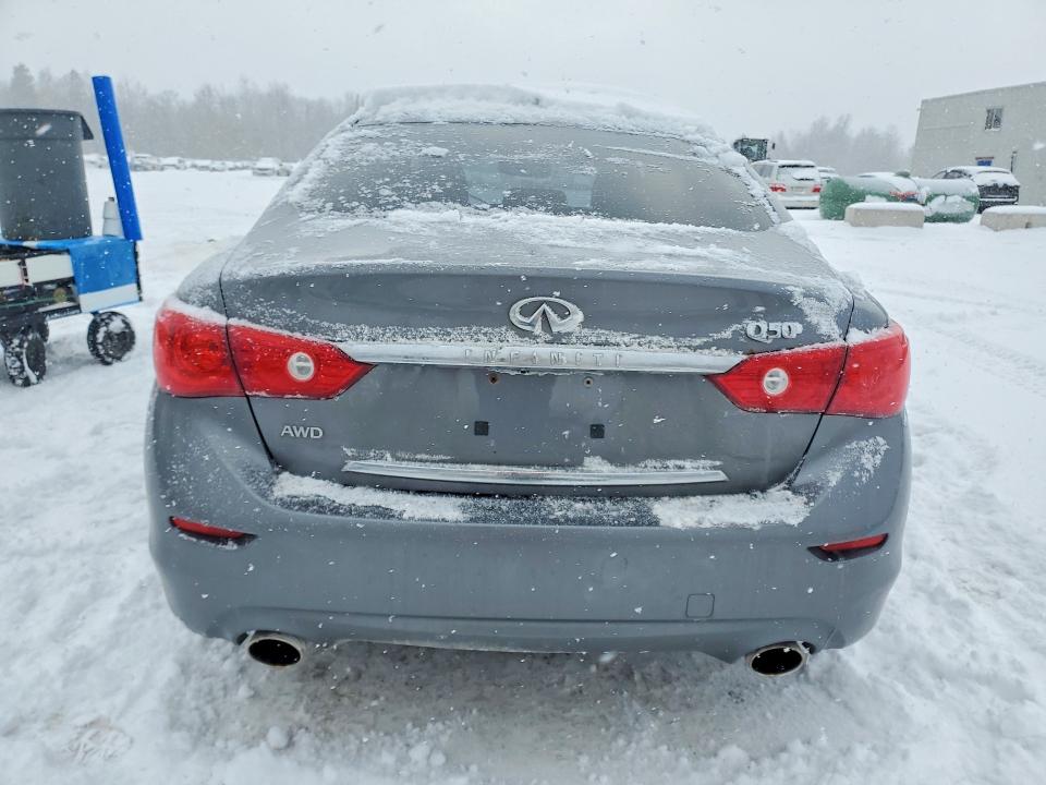 2014 Infiniti Q50 VIN JN1BV7AR5EM692369 COPART salvage auction — FRONT END, ON - PERMIT NO BRAND - UNFIT, sold $1,550 on 2026-07-28 (photo 6)