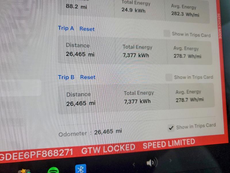 2023 Tesla Model y VIN 7SAYGDEE6PF868271 COPART salvage auction — FRONT END, Salvage Title, sold $8,800 on 2026-07-30 (photo 9)