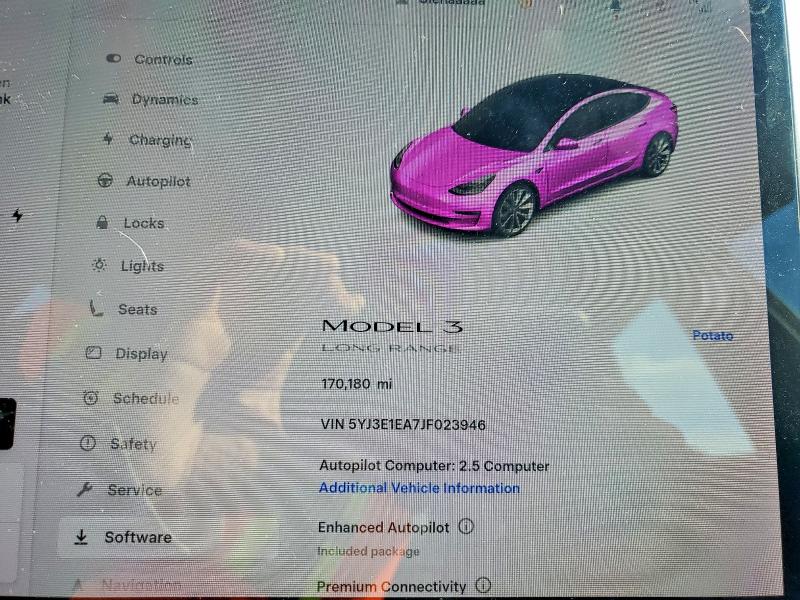 2018 Tesla Model 3 VIN 5YJ3E1EA7JF023946 COPART salvage auction — SIDE, Ca - Salvage Certificate, sold $3,650 on 2026-08-20 (photo 9)