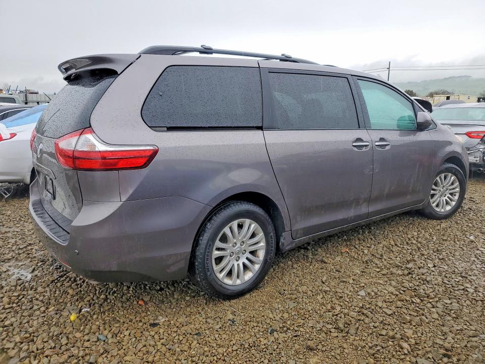 2017 Toyota Sienna VIN 5TDYZ3DC9HS861216 COPART salvage auction — VANDALISM, CA - SALVAGE CERTIFICATE, sold $350 on 2026-07-21 (photo 3)