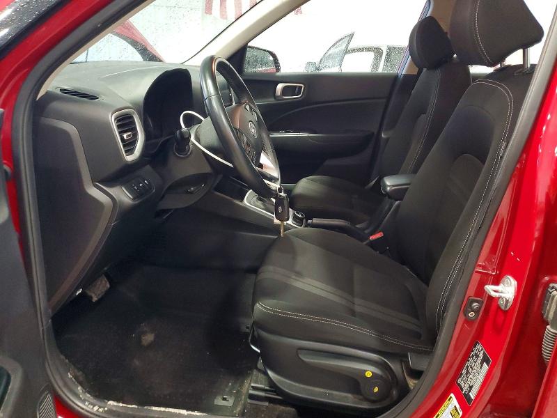 2021 Hyundai Venue VIN KMHRC8A31MU105338 COPART salvage auction — FRONT END, In - Cert Of Title-Salvage Title, sold $550 on 2026-07-20 (photo 7)