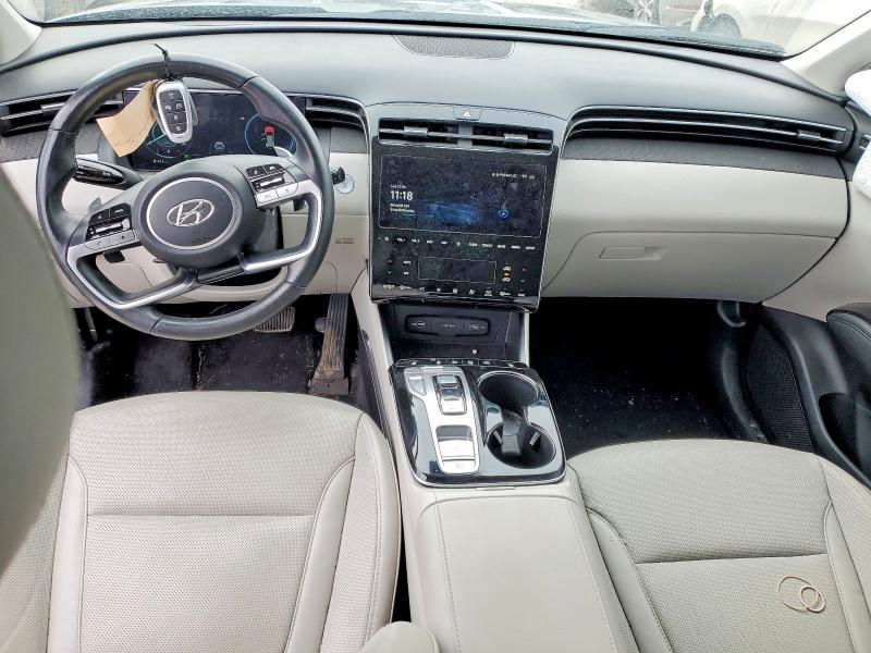 2023 Hyundai Tucson VIN KM8JCCA12PU129344 COPART salvage auction — FRONT END, Qc - Gravement Accidente, sold $12,900 on 2026-07-28 (photo 8)