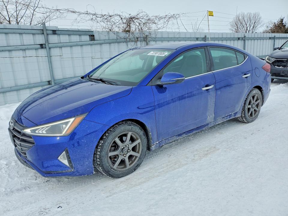 2019 Hyundai Elantra VIN KMHD84LF4KU774454 COPART salvage auction — REAR END, On - Permit Salvage, sold $1,750 on 2026-07-28 (photo 1)