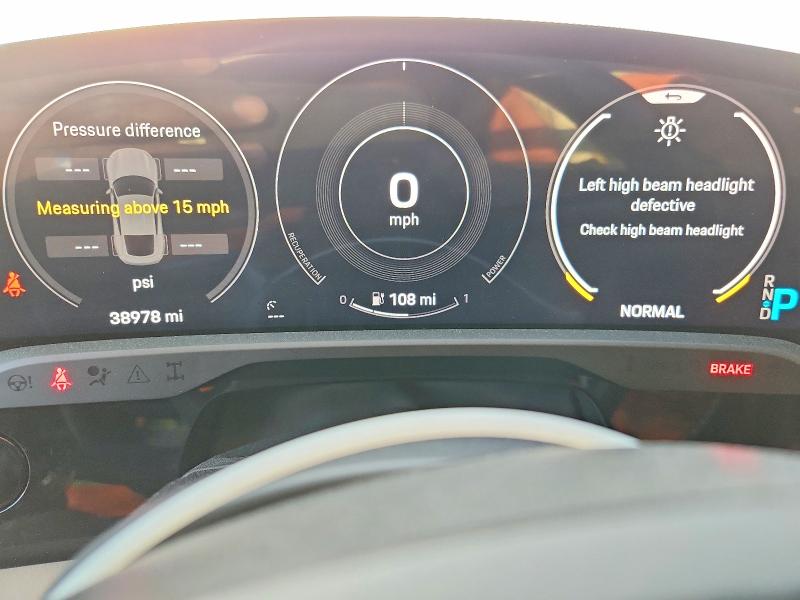 2021 Porsche Taycan VIN WP0AA2Y11MSA13430 COPART salvage auction — FRONT END, Tx - Salvage Vehicle Title, sold $9,600 on 2026-07-28 (photo 9)