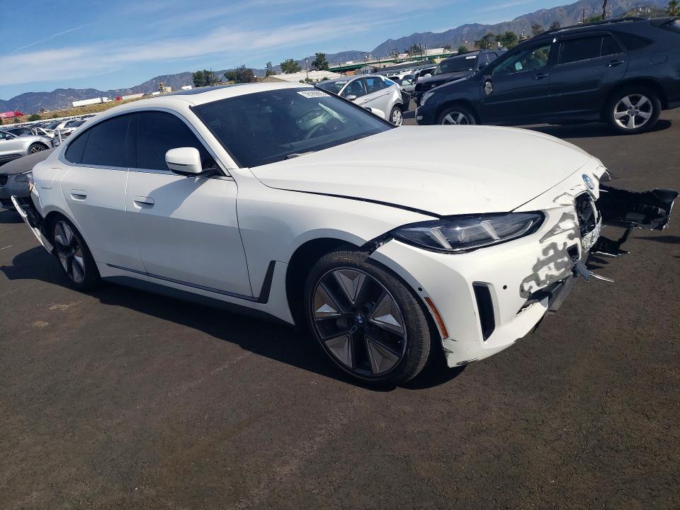 2025 BMW I4 VIN WBY23HD02SFU11715 COPART salvage auction — FRONT END, Salvage Title, sold $15,000 on 2026-07-27 (photo 4)