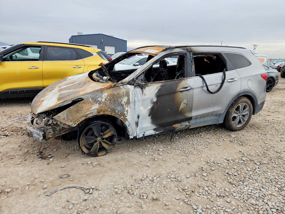 2015 Hyundai Santa fe VIN KM8SMDHF4FU090618 COPART salvage auction — BURN, Ut - Salvage Certificate, sold $125 on 2026-07-21 (photo 1)