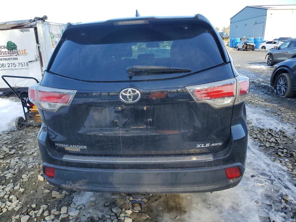 2015 Toyota Highlander VIN 5TDJKRFHXFS224267 COPART salvage auction — FRONT END, Nj - Cert Of Title-Salvage, sold $5,700 on 2026-07-20 (photo 6)
