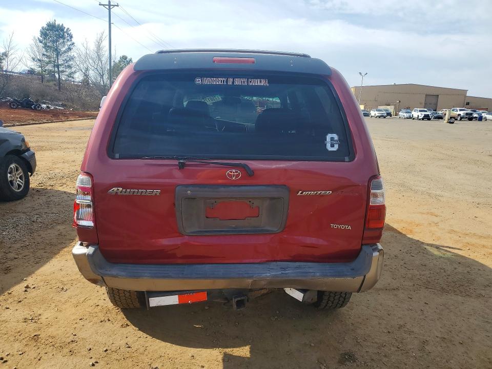 2001 Toyota 4runner VIN JT3HN87R910357173 COPART salvage auction — REAR END, Sc - Cert Of Title-Salvage, sold $2,650 on 2026-07-24 (photo 6)