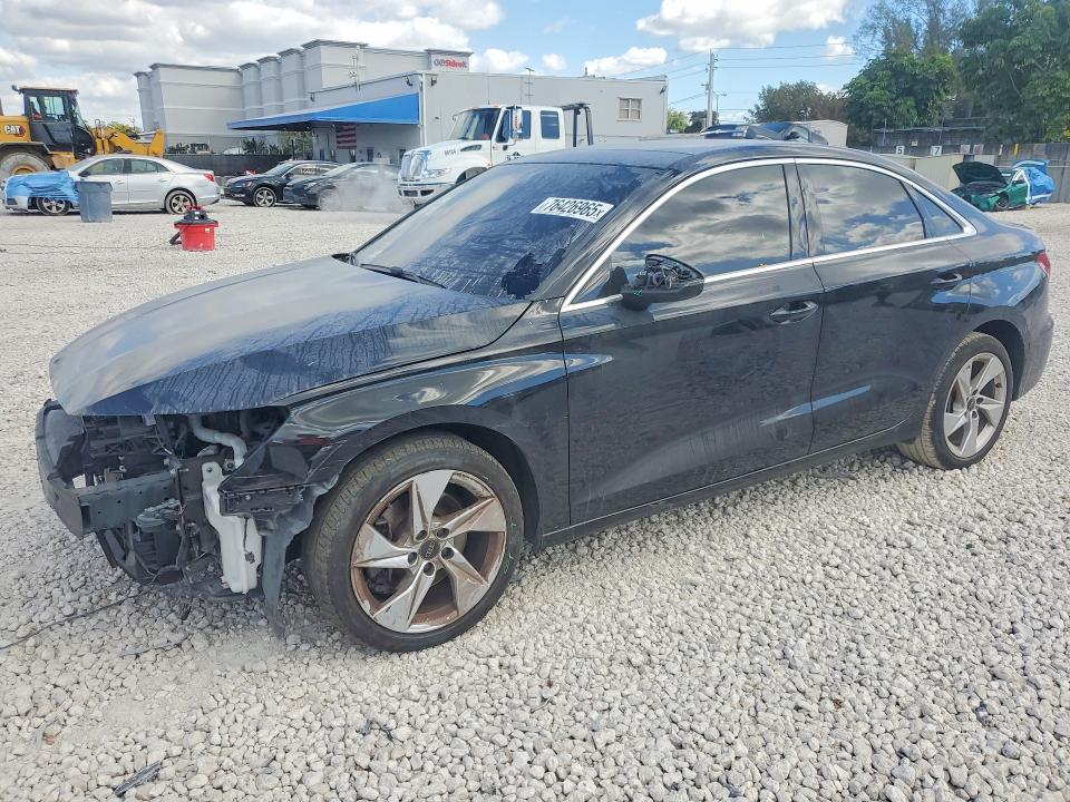 2023 Audi A3 VIN WAUAUDGYXPA118098 COPART salvage auction — FRONT END, Other, sold $6,000 on 2026-07-21 (photo 1)