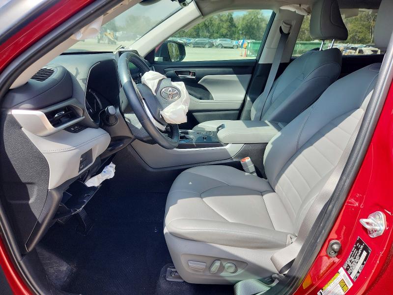 2022 Toyota Highlander VIN 5TDGZRAH9NS550993 COPART salvage auction — FRONT END, Fl - Certificate Of Destruction, sold $11,200 on 2026-07-14 (photo 7)