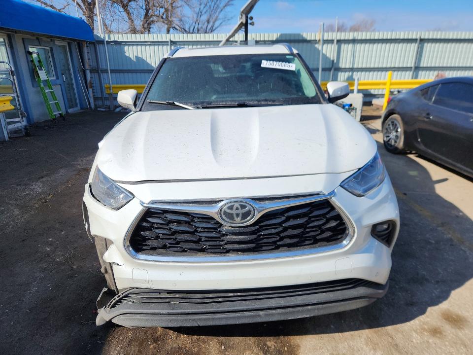 2020 Toyota Highlander VIN 5TDDZRBH4LS034653 COPART salvage auction — FRONT END, Wv - Salvage Certificate, sold $10,800 on 2026-07-08 (photo 5)