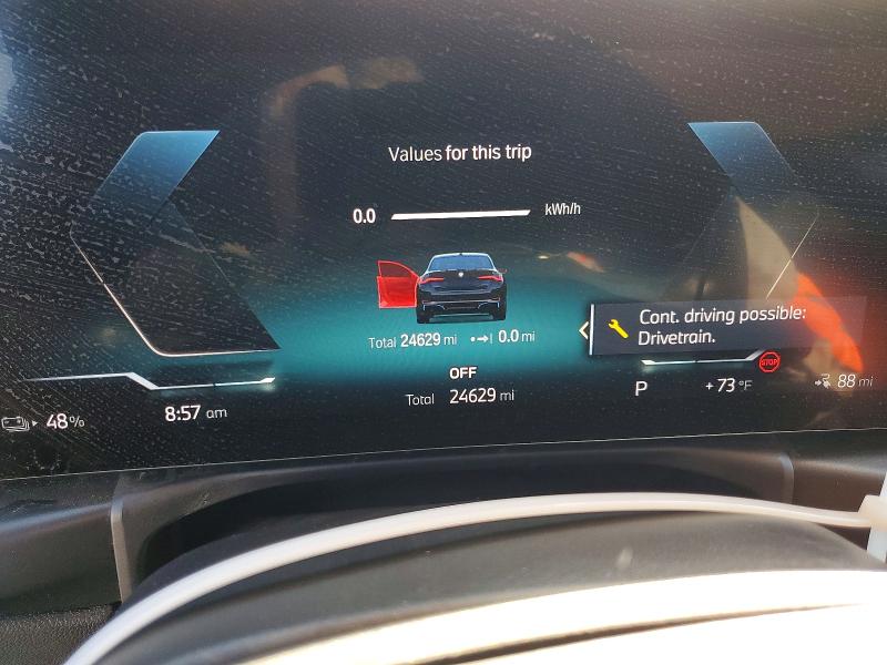 2023 BMW I4 VIN WBY43AW05PFR31699 COPART salvage auction — FRONT END, Ca - Salvage Certificate (P), sold $10,500 on 2026-07-29 (photo 9)