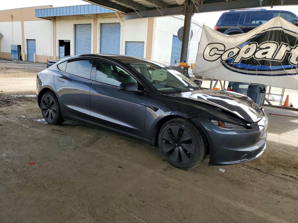 2024 Tesla Model 3 VIN 5YJ3E1EA2RF801582 COPART salvage auction — FRONT END, Ca - Salvage Certificate, sold $12,000 on 2026-07-09 (photo 4)