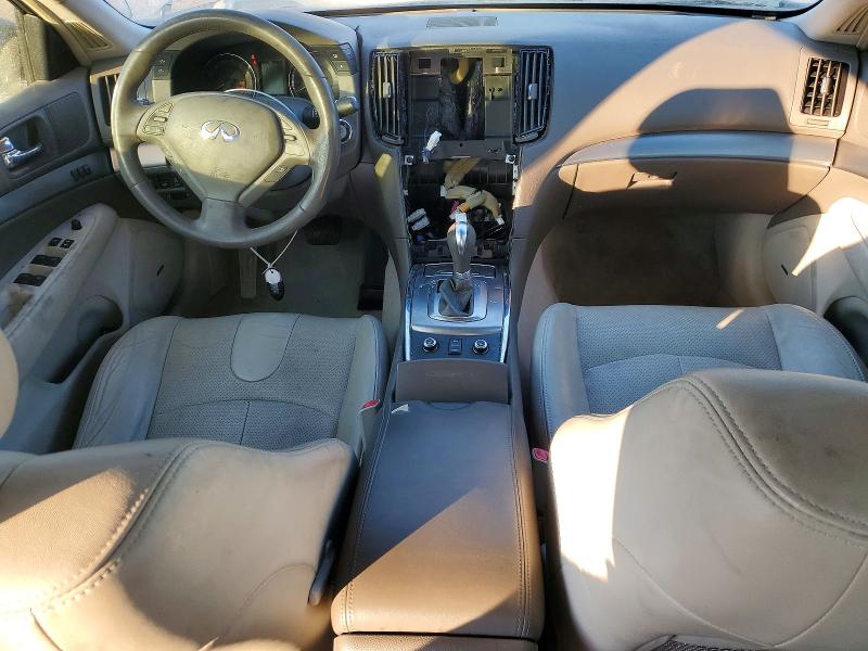 2013 Infiniti G VIN JN1CV6AR4DM766104 COPART salvage auction — MINOR DENT/SCRATCHES, Md - Cert Of Salvage > 75% Damage, sold $1,150 on 2026-07-31 (photo 8)