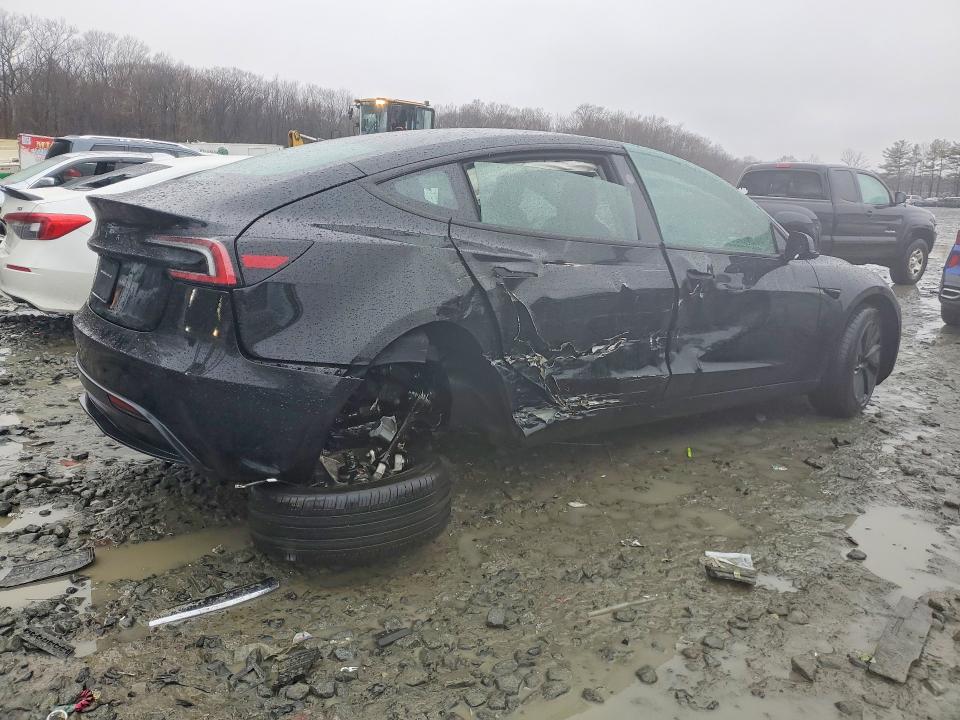 2025 Tesla Model 3 VIN 5YJ3E1EA2SF075048 COPART salvage auction — SIDE, Nj - Cert Of Title-Salvage, sold $11,900 on 2026-07-27 (photo 3)