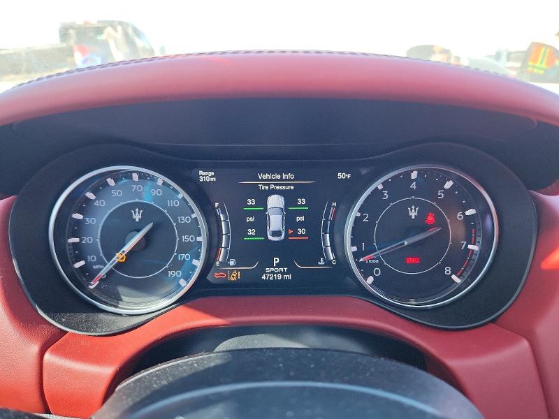 2022 Maserati Ghibli VIN ZAM57YSM3N1388967 COPART salvage auction — FRONT END, Tx - Salvage Vehicle Title, sold $2,250 on 2026-07-28 (photo 9)