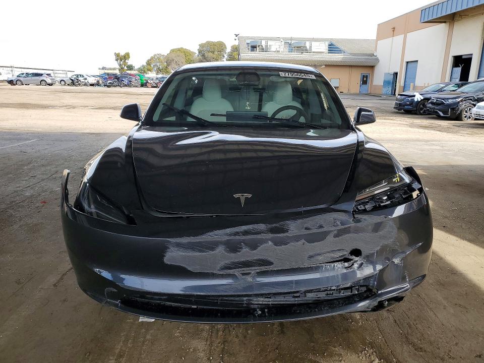 2024 Tesla Model 3 VIN 5YJ3E1EA2RF801582 COPART salvage auction — FRONT END, Ca - Salvage Certificate, sold $12,000 on 2026-07-09 (photo 5)