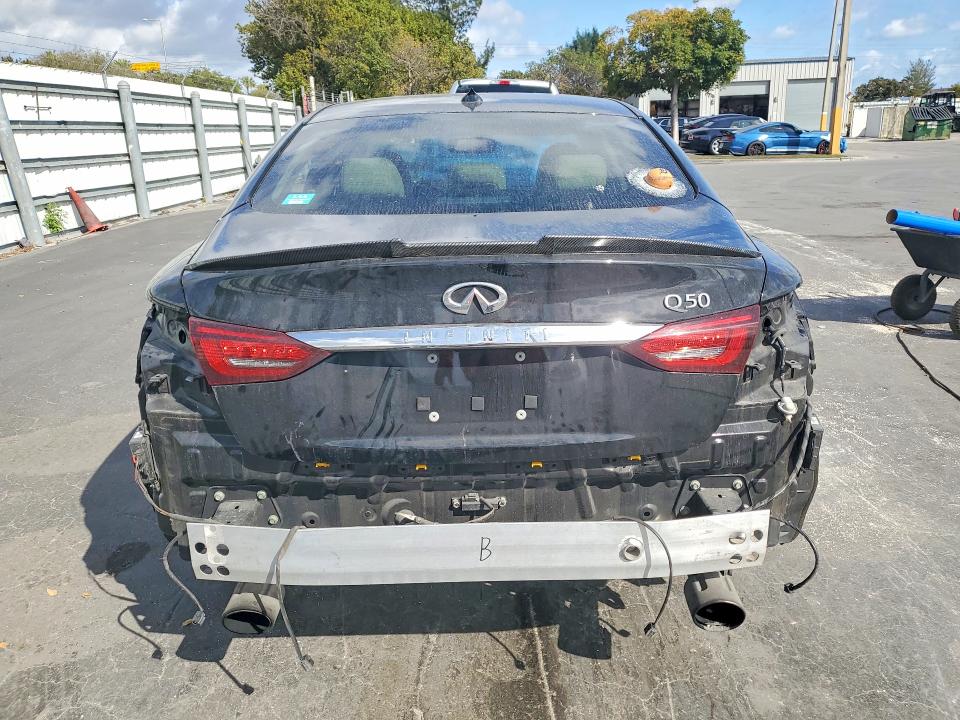 2018 Infiniti Q50 VIN JN1EV7APXJM364497 COPART salvage auction — FRONT END, Fl - Certificate Of Destruction, sold $1,900 on 2026-07-13 (photo 6)