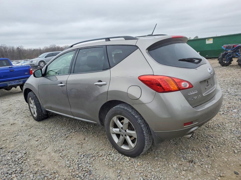 2009 Nissan Murano VIN JN8AZ18U49W014151 COPART salvage auction — FRONT END, Tn - Salvage Certificate, sold $550 on 2026-07-07 (photo 2)