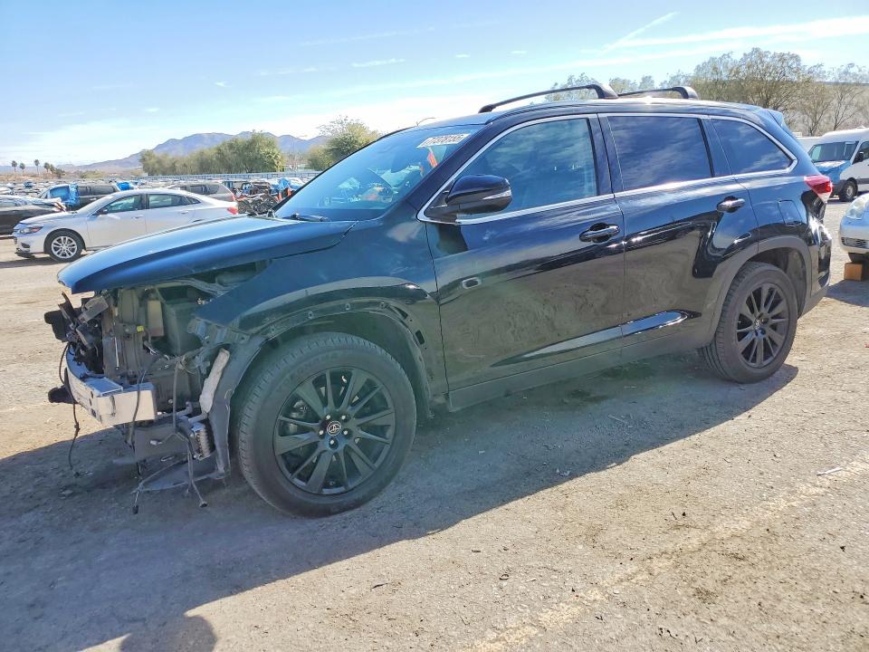 2019 Toyota Highlander VIN 5TDKZRFH5KS352958 COPART salvage auction — FRONT END, Tx - Certificate Of Title, sold $9,400 on 2026-07-14 (photo 1)