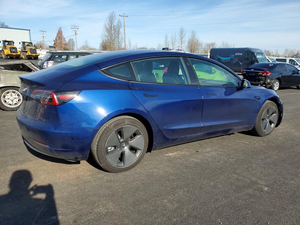 2023 Tesla Model 3 VIN 5YJ3E1EA5PF605553 COPART salvage auction — SIDE, Or - Lien Papers Salvage, sold $325 on 2026-07-22 (photo 3)
