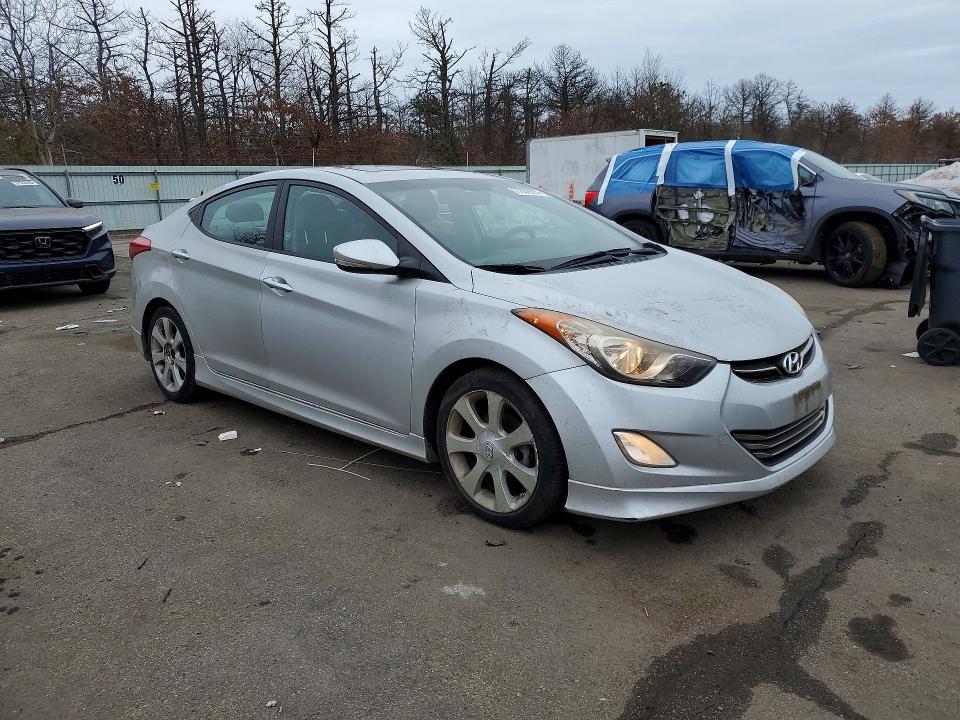 2013 Hyundai Elantra VIN KMHDH4AE4DU634952 COPART salvage auction — UNDERCARRIAGE, Salvage Title, sold $3,000 on 2026-07-20 (photo 4)
