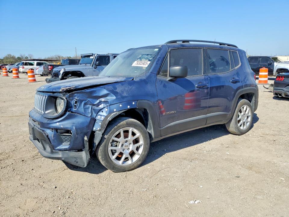 2022 Jeep Renegade VIN ZACNJDB14NPN80724 COPART salvage auction — FRONT END, Tx - Certificate Of Title, sold $3,250 on 2026-08-17 (photo 1)