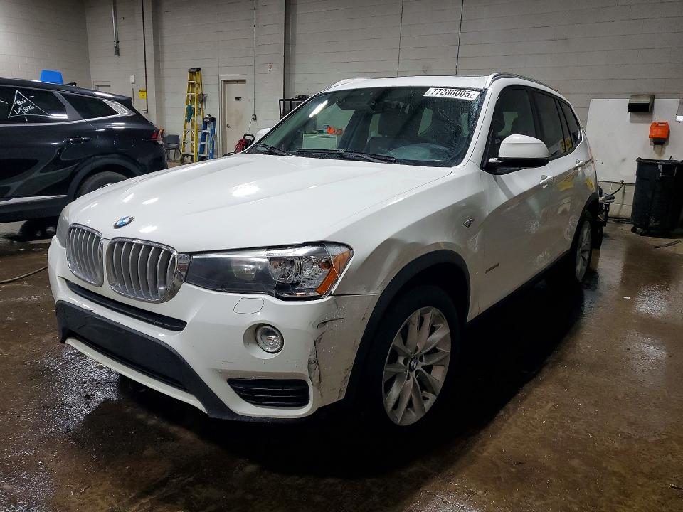 2016 BMW X3 VIN 5UXWX9C53G0D86877 COPART salvage auction — FRONT END, Ct - Cert Of Title-Salvage, sold $1,900 on 2026-07-07 (photo 1)