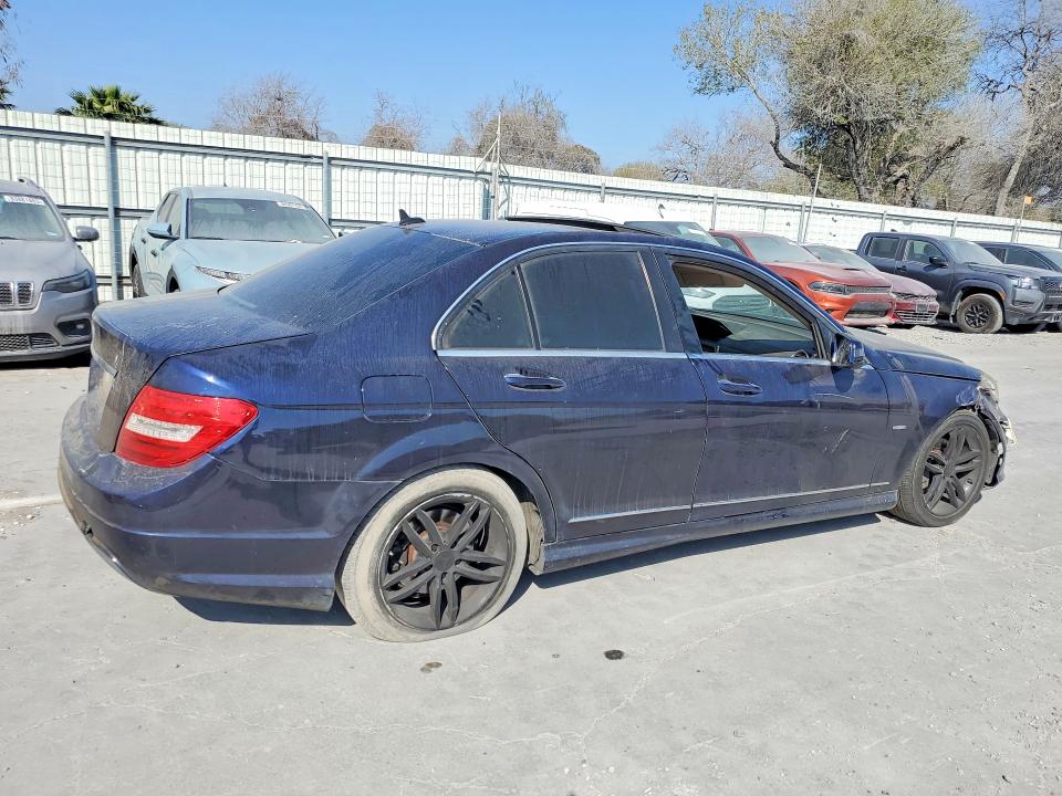 2012 Mercedes-benz C-klasse VIN WDDGF4HB8CR217649 COPART salvage auction — FRONT END, Salvage Title, sold $50 on 2026-07-28 (photo 3)