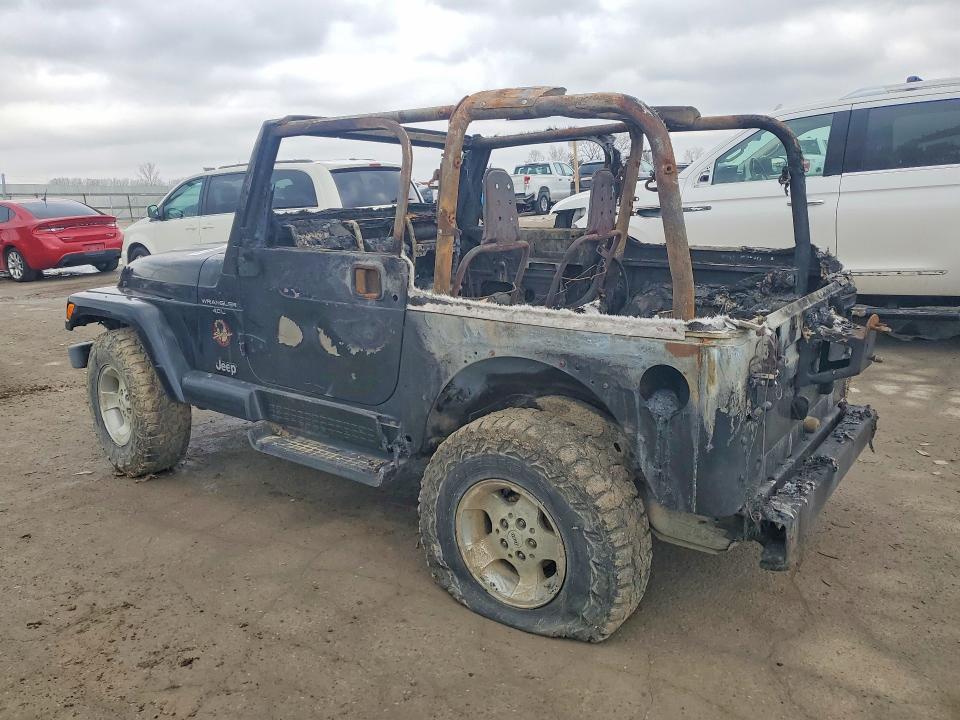 2001 Jeep Wrangler / VIN 1J4FA59S51P350462 COPART salvage auction — INTERIOR BURN, In - Bill Of Sale - Parts Only, sold $850 on 2026-07-02 (photo 2)