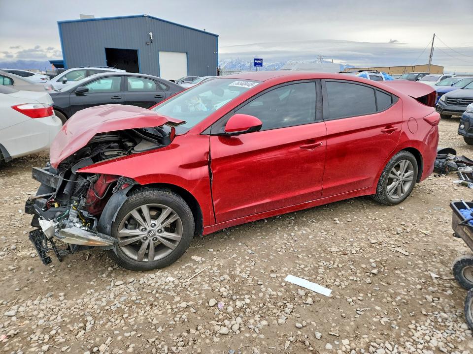 2017 Hyundai Elantra VIN KMHD84LF7HU142749 COPART salvage auction — FRONT END, Ga - Cert Of Title-Salvage, sold $350 on 2026-07-31 (photo 1)