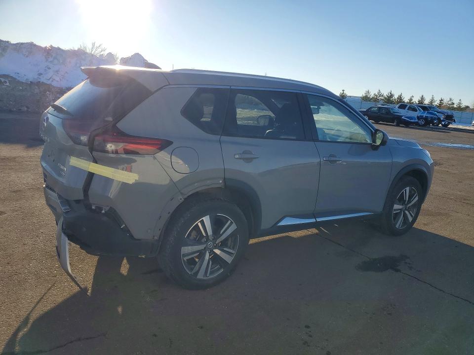 2021 Nissan Rogue VIN JN8AT3DD6MW309649 COPART salvage auction — REAR END, Mn - Cert Of Title-Salvage, sold $9,700 on 2026-07-16 (photo 3)