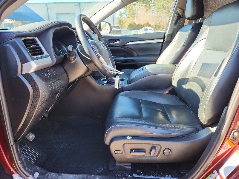 2019 Toyota Highlander VIN 5TDJZRFH4KS959316 COPART salvage auction — FRONT END, ID - SALVAGE CERTIFICATE OF TITLE, sold $11,800 on 2026-07-02 (photo 7)
