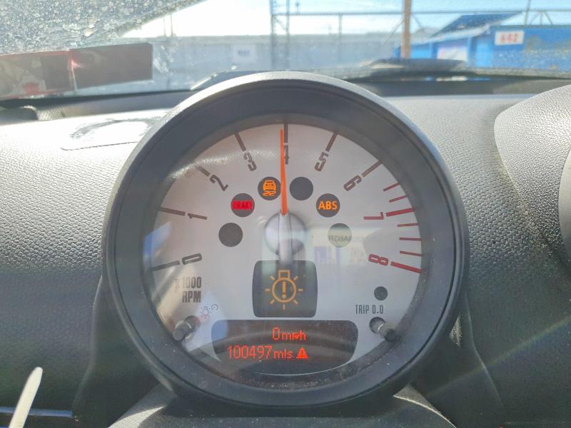 2012 Mini Cooper VIN WMWZB3C55CWM30485 COPART salvage auction — REAR END, Co - Bill Of Sale-Parts Only, sold $400 on 2026-07-20 (photo 9)