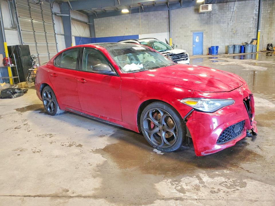 2018 Alfa romeo Giulia VIN ZARFAEENXJ7567615 COPART salvage auction — FRONT END, Pa - Certificate Of Salvage, sold $2,350 on 2026-07-15 (photo 4)