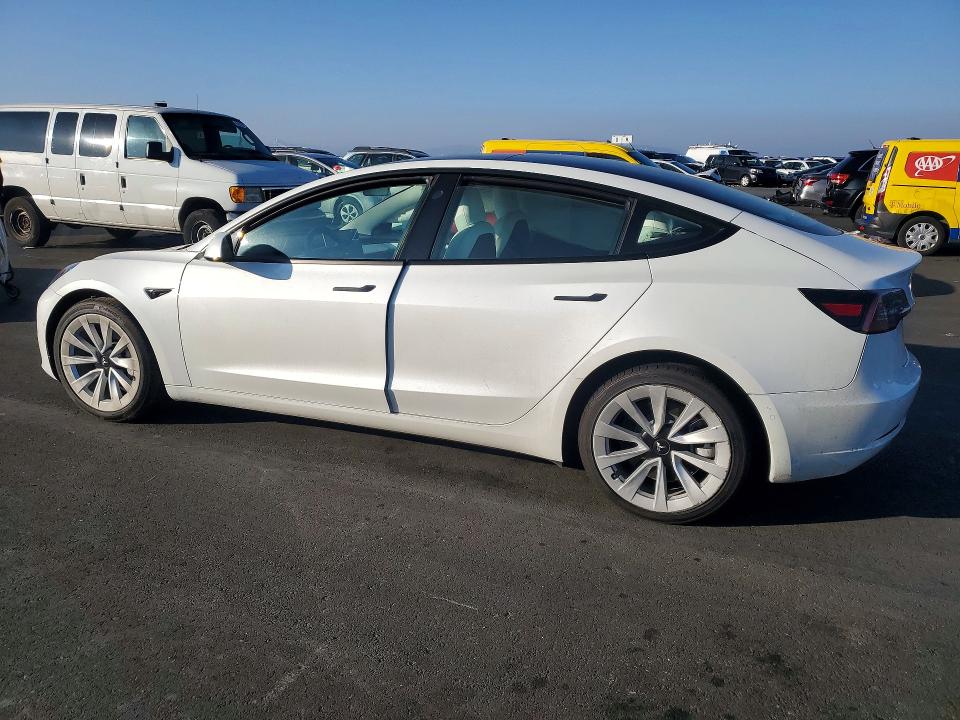 2022 Tesla Model 3 VIN 5YJ3E1EA8NF154972 COPART salvage auction — REAR END, Ca - Salvage Certificate, sold $6,500 on 2026-07-08 (photo 2)
