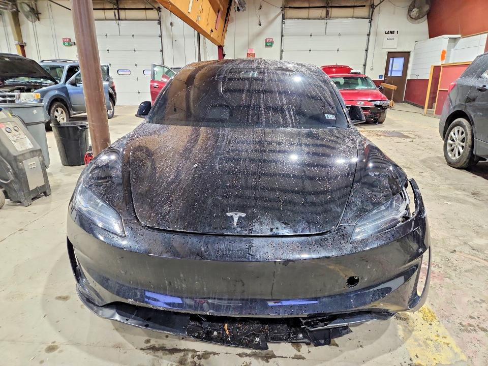 2025 Tesla Model 3 VIN 5YJ3E1ET1SF931943 COPART salvage auction — FRONT END, Pa - Certificate Of Salvage, sold $17,500 on 2026-07-23 (photo 5)
