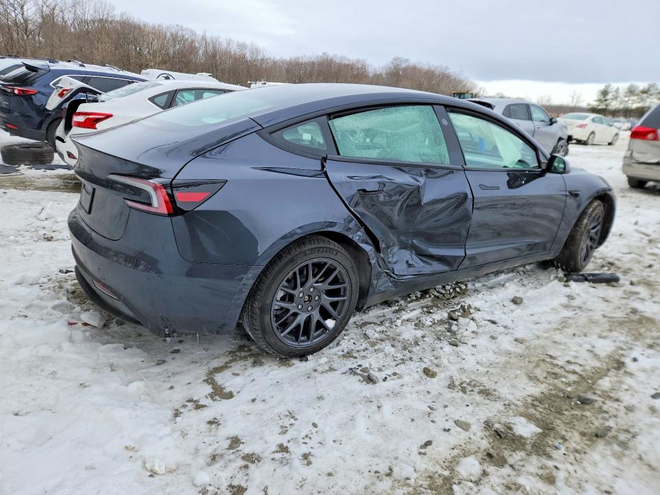 2026 Tesla Model 3 VIN 5YJ3E1EA5TF135308 COPART salvage auction — SIDE, Nj - Cert Of Title-Salvage, sold $18,200 on 2026-07-13 (photo 3)