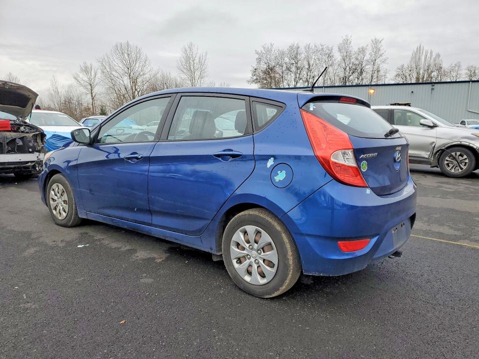 2016 Hyundai Accent VIN KMHCT5AE4GU255552 COPART salvage auction — REAR END, Salvage Title, sold $450 on 2026-07-27 (photo 2)